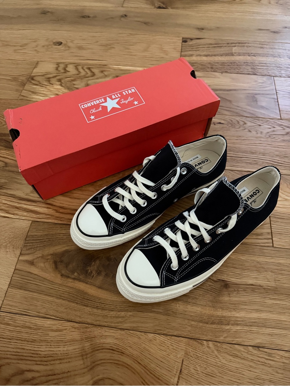 NWT Converse Chuck 70 Low Top Black Egret Sneakers Men’s 9.5